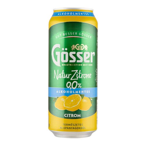 Gösser Natur Zitrone citromos alkoholmentes sör 0,0% - 500ml