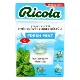   Ricola fresh mint cukormentes svájci gyógynövényes cukorka - 40g