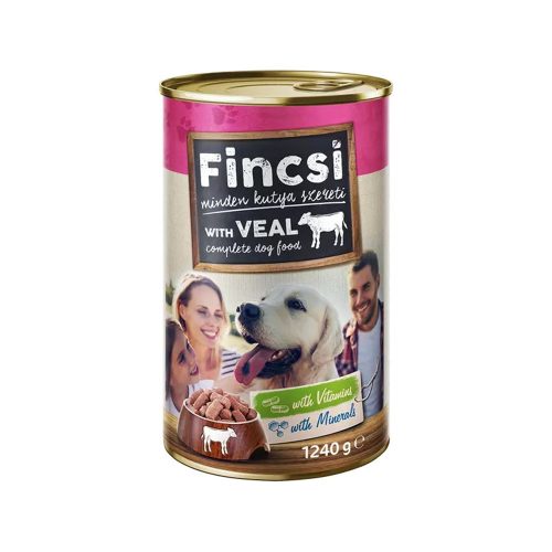 Fincsi nedves kutyaeledel borjú - 1240g