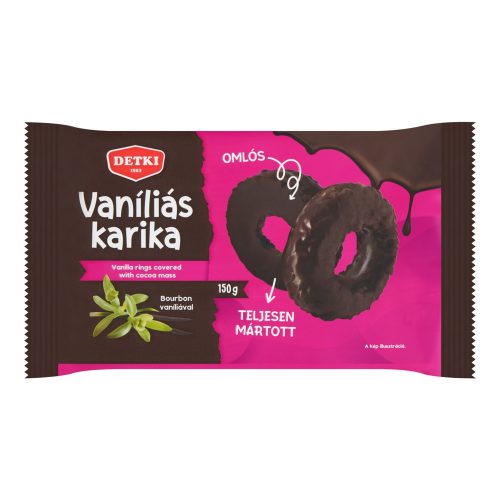 Detki vaníliás karika teljesen mártott - 150g