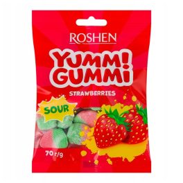 Yummi Gummi gumicukor Sour Strawberries - 70g