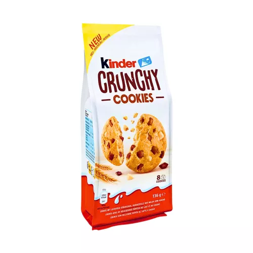 Kinder Crunchy Cookies T1 csokoládédarabos keksz - 136g