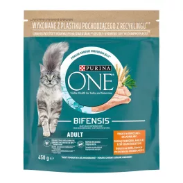   Purina ONE Csirke és teljes kiőrlésű gabonákban gazdag száraz macska - 450g