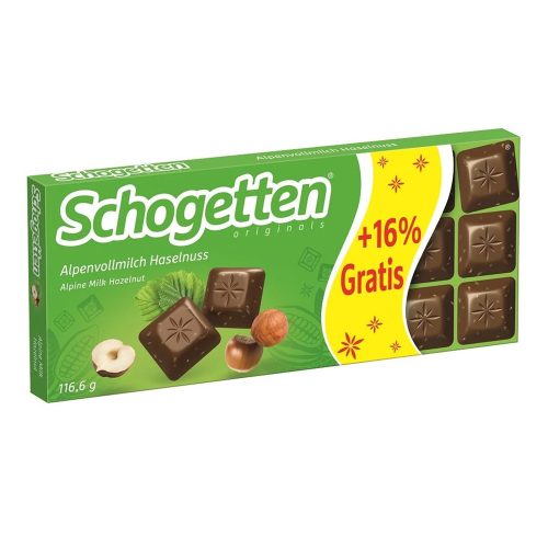Schogetten tejcsokoládé mogyoró - 116,6 g