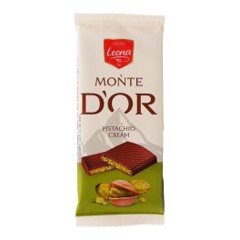   Leona Monte Dor pisztácia krémmel töltött táblás csokoládé - 90g