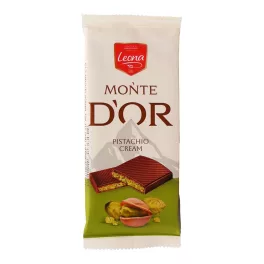   Leona Monte Dor pisztácia krémmel töltött táblás csokoládé - 90g