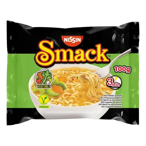 Nissin smack instant tésztaleves szárított zöldségekkel - 100g