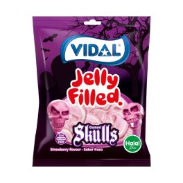 Vidal Jelly Filled Skulls töltött koponya gumicukor - 90 g