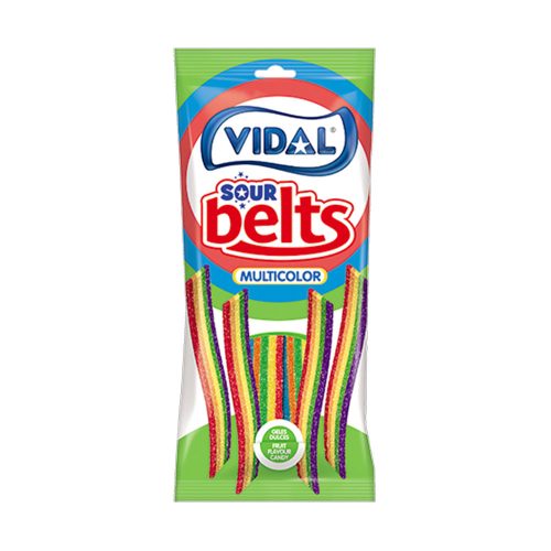 Vidal Sour Rainbow Belts savanyú gumicukor - 90 g