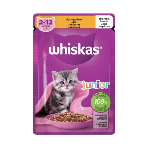 Whiskas Junior alutasakos csirke - 85 g