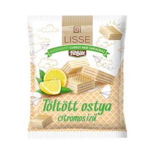 Lissé citromos krémmel töltött ostya hozzáadott cukor nélkül -180 g