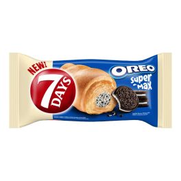   7Days croissant Supermax oreo vanillia-csokiskeksz töltelékkel - 98g