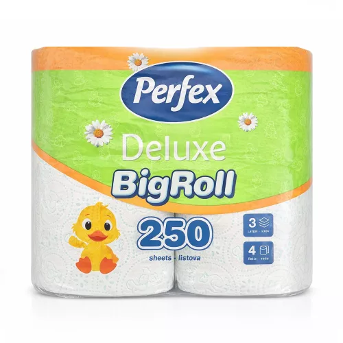 Perfex Deluxe toalettpapír 3 rétegű kamilla illat - 4 tekercs