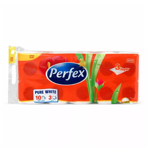 Perfex toalettpapír 3 rétegű - 10 tekercs