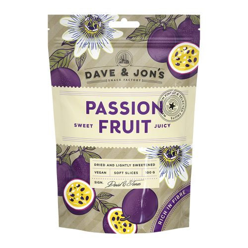 Dave & Jons szárított gyümölcs - maracuja - 100g