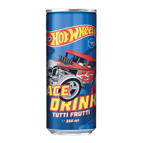 Hot Wheels fémdobozos üdítő tutti-frutti ízesítésű - 250ml