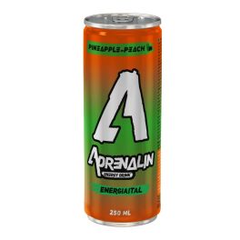 Adrenalin energiaital őszibarack- ananász - 250 ml