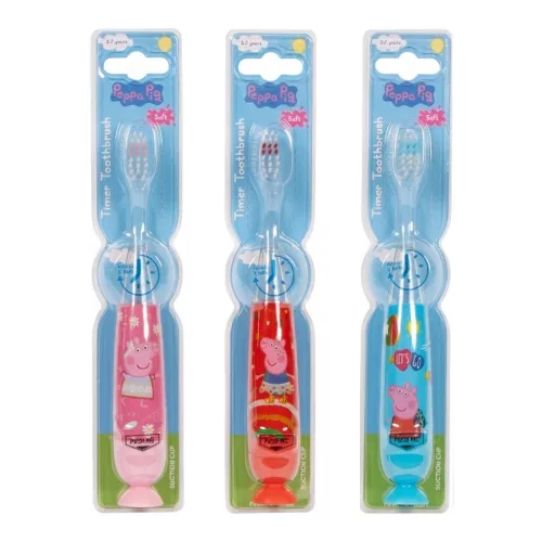 Peppa Malac fogkefe időzített villogóval és tapadókoronggal gyermekeknek