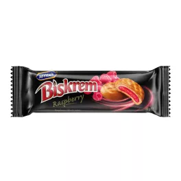  McVities Biskrem Raspberry málnás krémmel töltött keksz - 80g