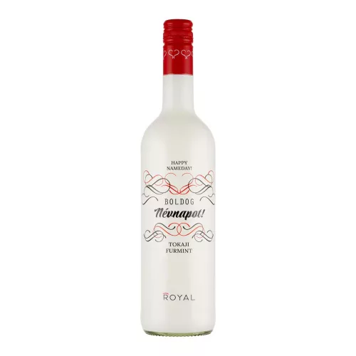 BOLDOG Névnapot! Tokaji Furmint félédes fehér bor 11,5% - 0,75 l