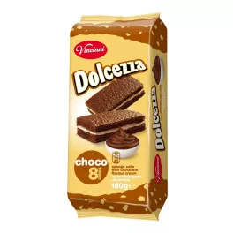 VINCINNI Dolcezza piskóta szelet csokoládés - 8x22,5g