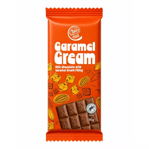 Choco Fun Karamell táblás csokoládé - 80g