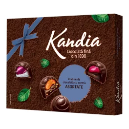   Kandia Praline Assorted étcs praliné válogatás csoki, málna, sóskar- 104g