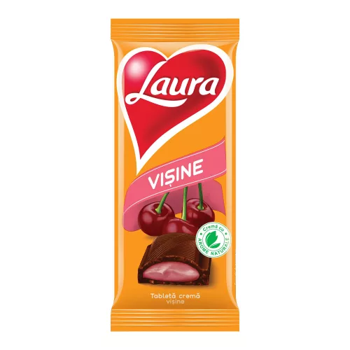Kandia Laura meggy ízű krémmel töltött tejbevonó tábla - 92g