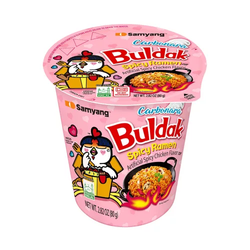Buldak Ramen Cup Carbonara ízesítésű instant tészta - 80g