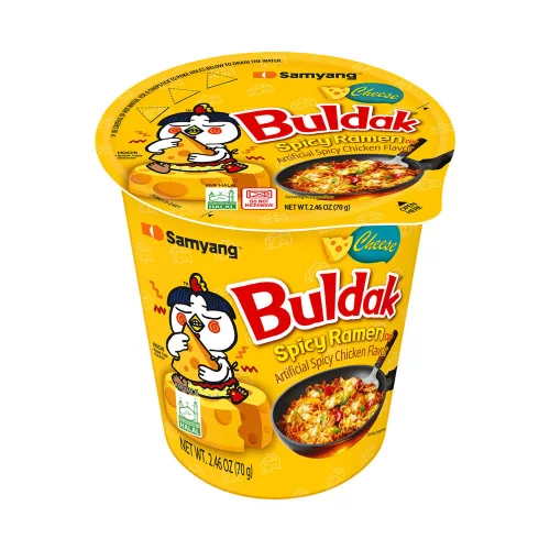 Buldak Ramen Cup Sajtos ízesítésű instant tészta - 70g