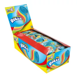   Sweet Flash XXL zselés tekercs rágó szivárványszínű eper ízű - 40g