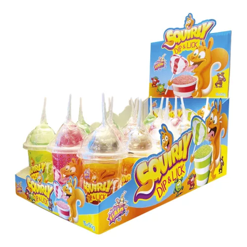 Sweet Flash nyalóka és savanyúcukorka pohárban - 50g
