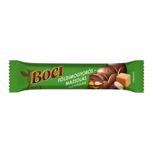 Boci szeletes csokoládé földimogyorós-mazsolás - 34g