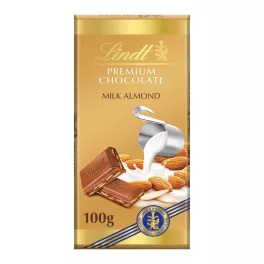Lindt Gold Milk Almond táblás csokoládé - 100g