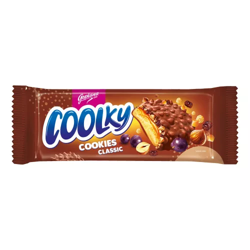 Goplana Coolky Cookies classic - tejcsokival bevont keksz - 140 g