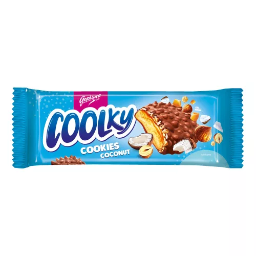 Goplana Coolky cookies coconut - tejcsokival bevont keksz - 140 g