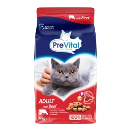 PreVital Száraz Macskaeledel marha felnőtt  - 4kg
