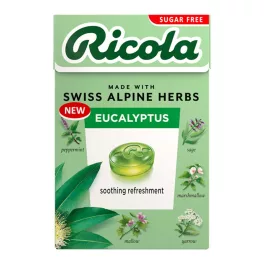 Ricola Eucalyptus svájci gyógynövényes cukorka-40 g