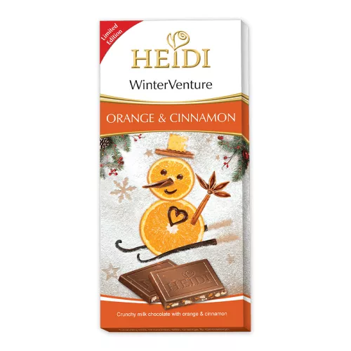 Heidi Narancs-fahéj ízesítésű tejcsokoládé - 90g