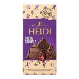   Heidi táblás étcsokoládé kakaópelyhekkel és kakaódarabkákkal - 80g