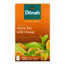   Dilmah Pure Green Tea Natural narancs aromás zöldtea 20*1,5g - 30g