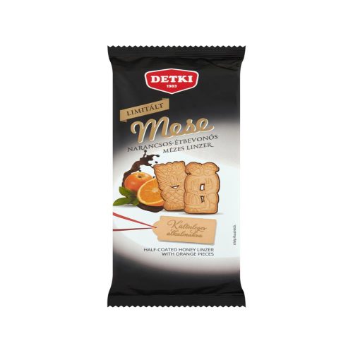 Detki Mese mézes linzer narancsdarabokkal étbevonóval - 200g